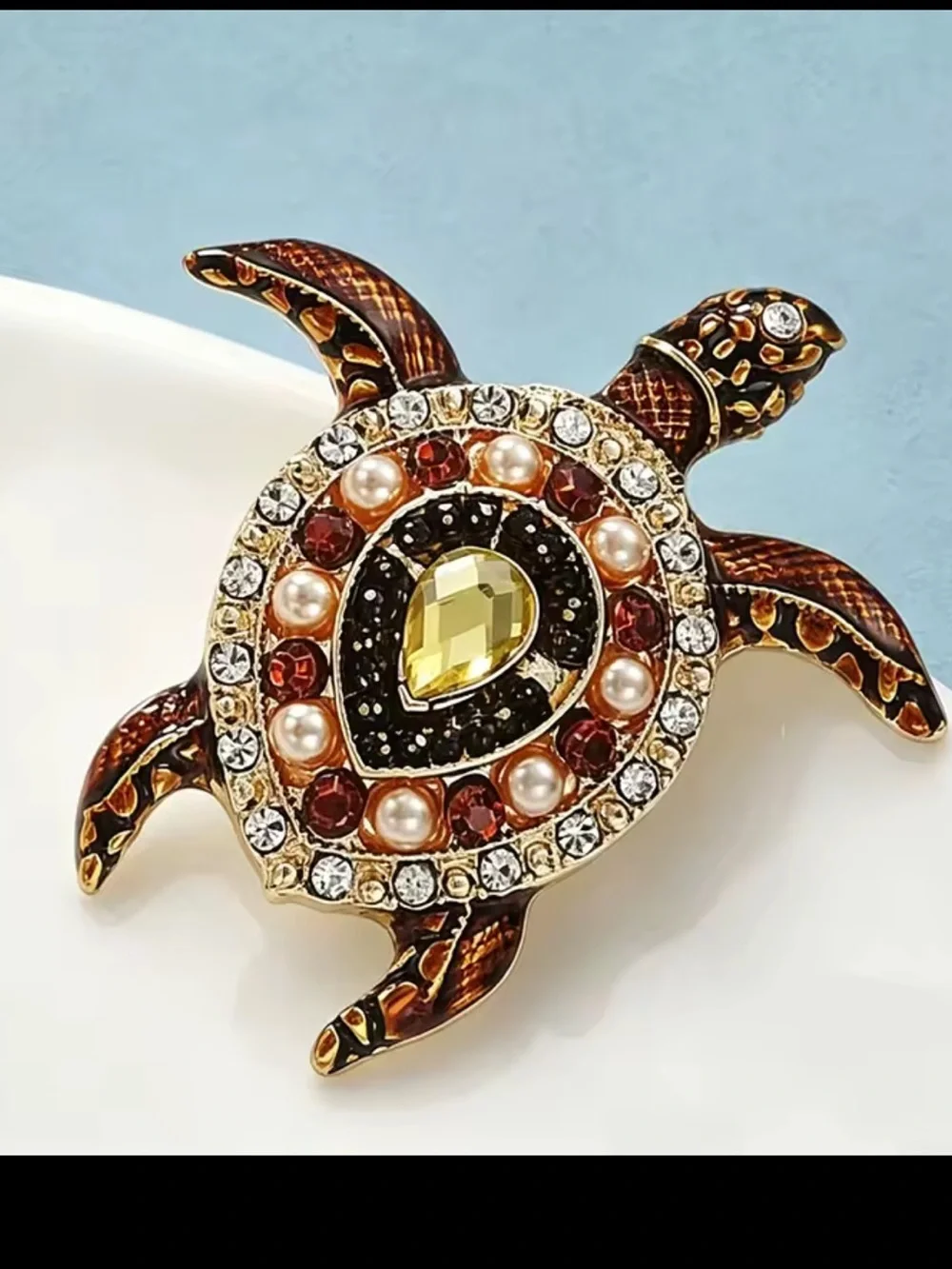 Coastal Charm Sea Turtle Brooch